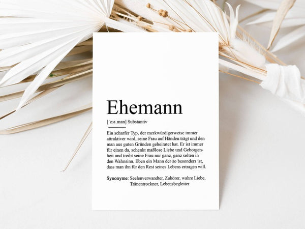 Definitionskarte "Ehemann"